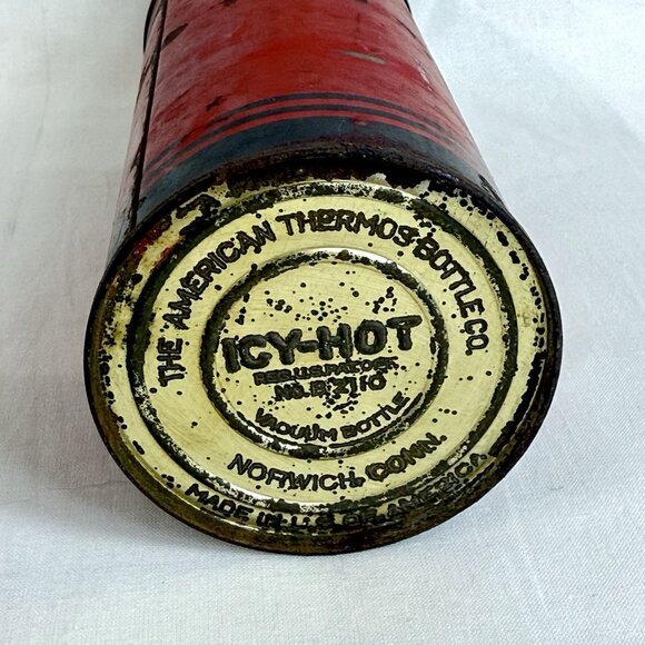 Icy Hot Thermos Vacuum Bottle 8.5" 1950s - Picture 3 of 11